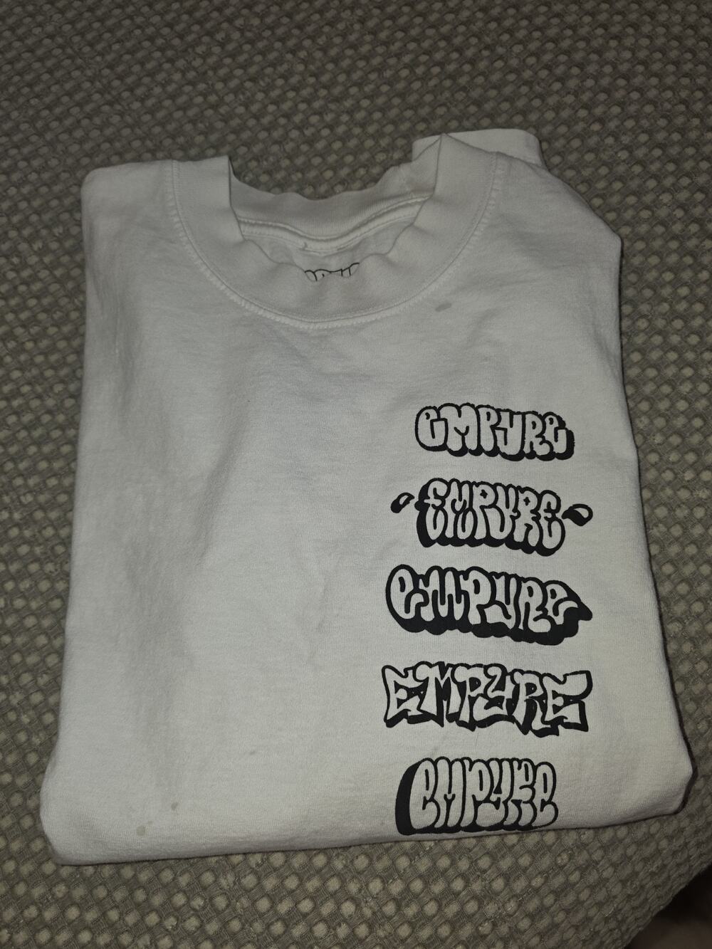 Empyre Men's White Long Sleeve Graphic T Shirt Size Large Skate Streetwear